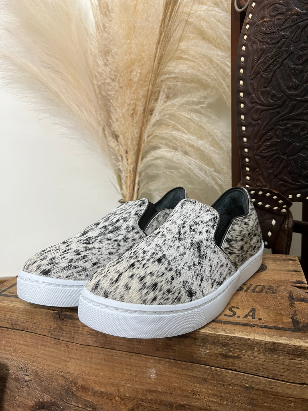 Utah Cowhide Slip Ons- S+P