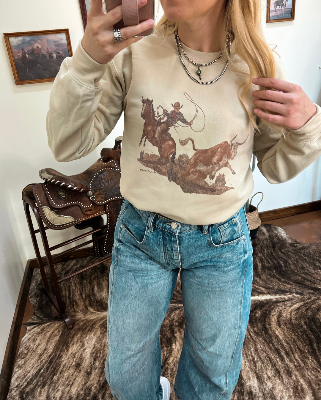 Cow Catcher Crewneck-{Multiple Colors}