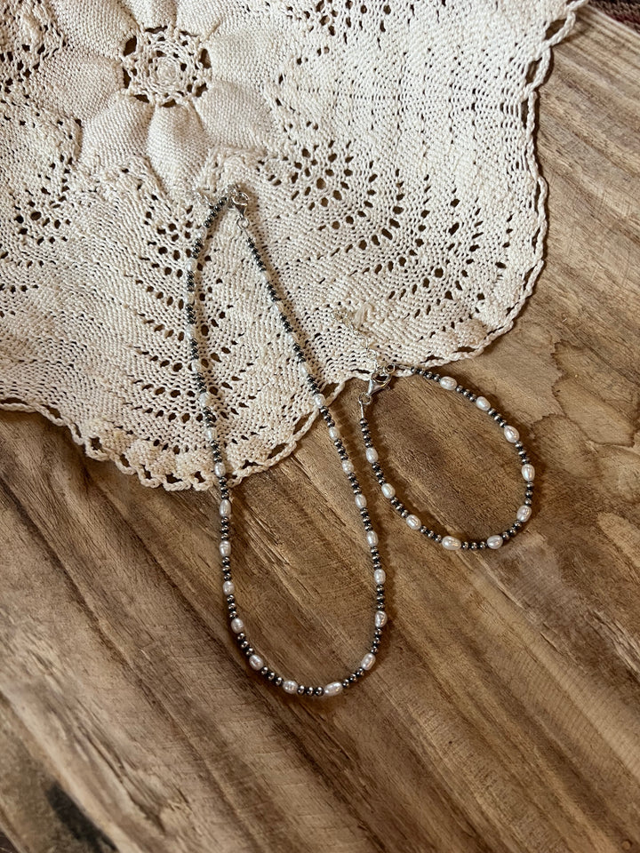 3mm Pearl & Fresh Water Pearl Bracelet