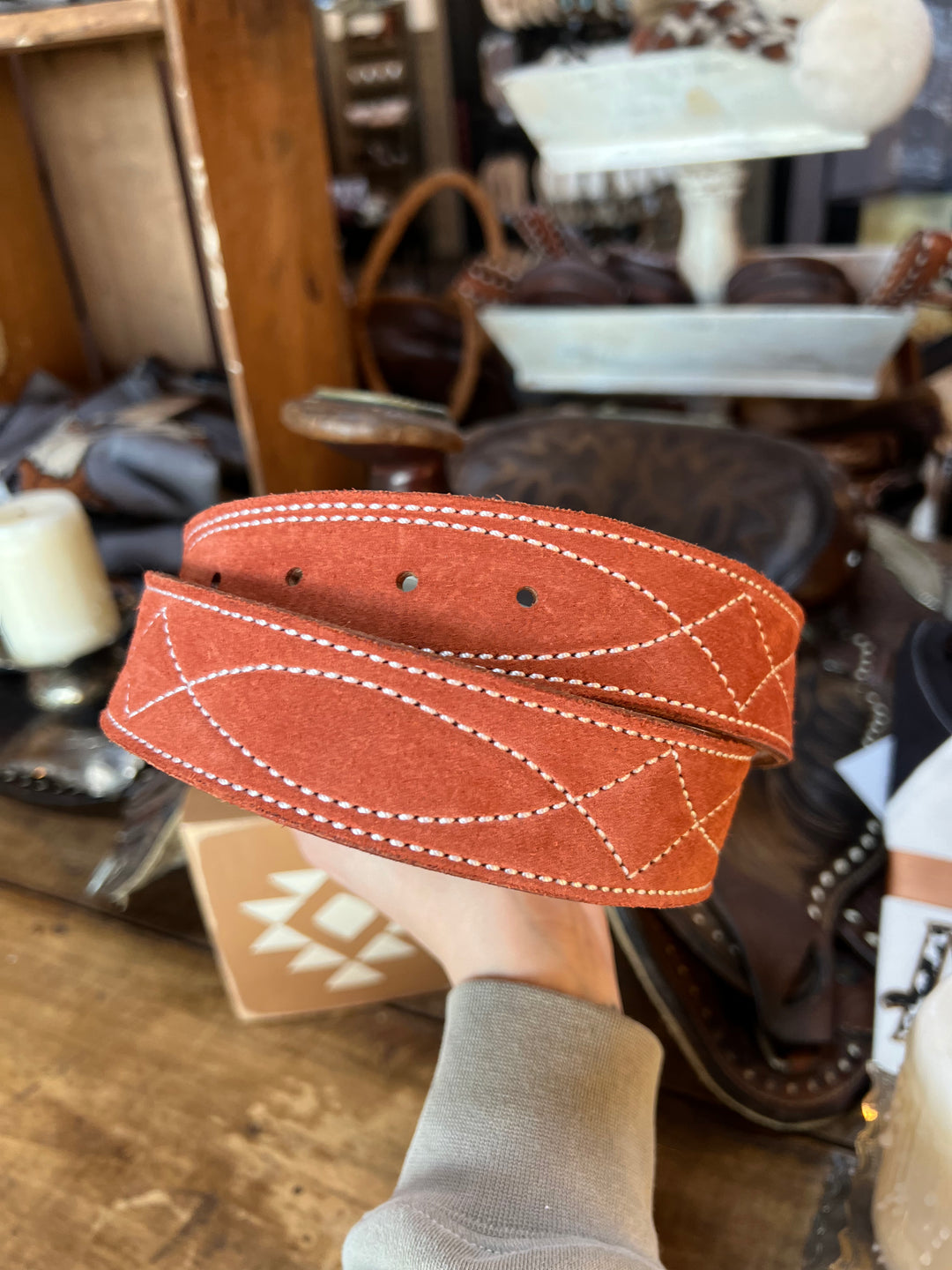 Sedona Rough Out Leather Belt