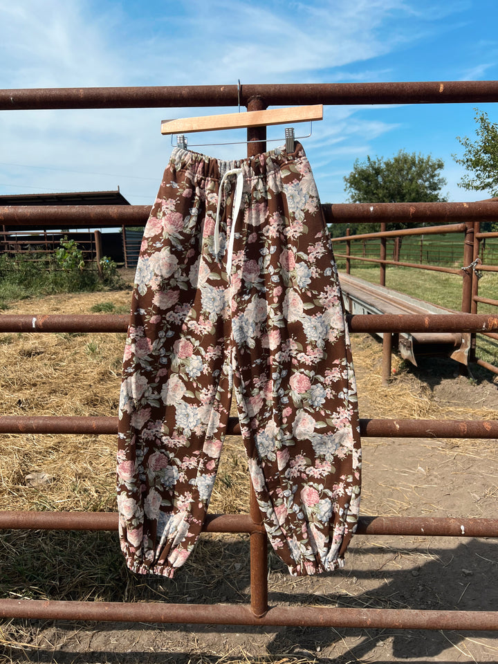 Mocha Floral Sweat Set