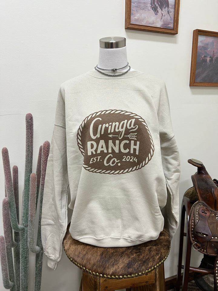 Gringa Ranch Round Logo Crewneck