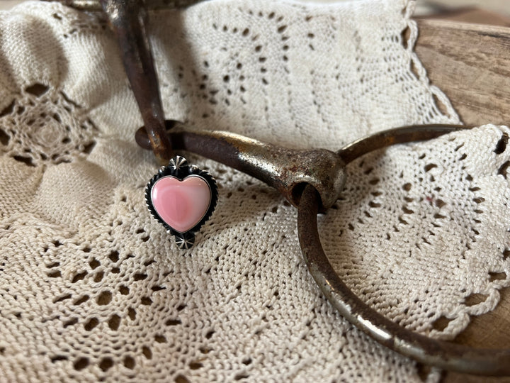 Pink Conch Heart Ring