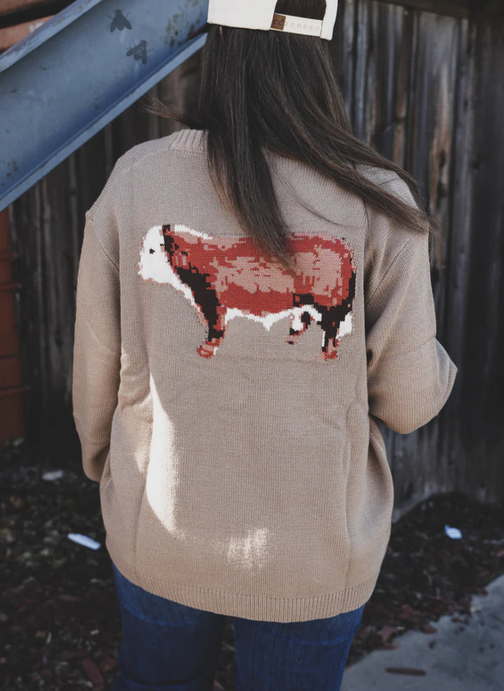Cattle Babe Cardigan-Hereford