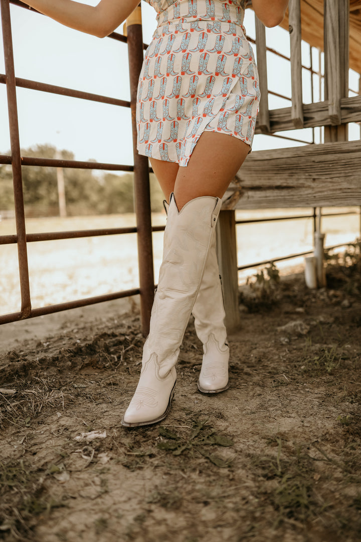 The Alyssa Bone Boots- Liberty Black