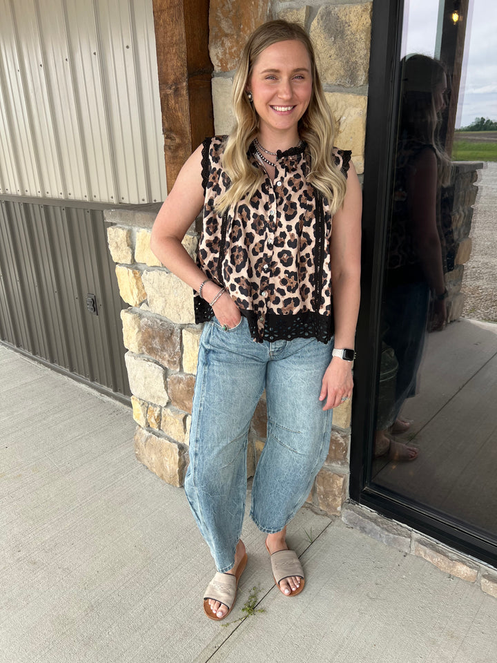 Leopard Lace Tank