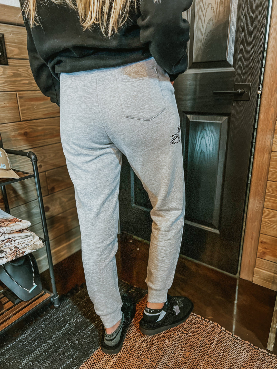 Cowboy Roper Joggers-Gray