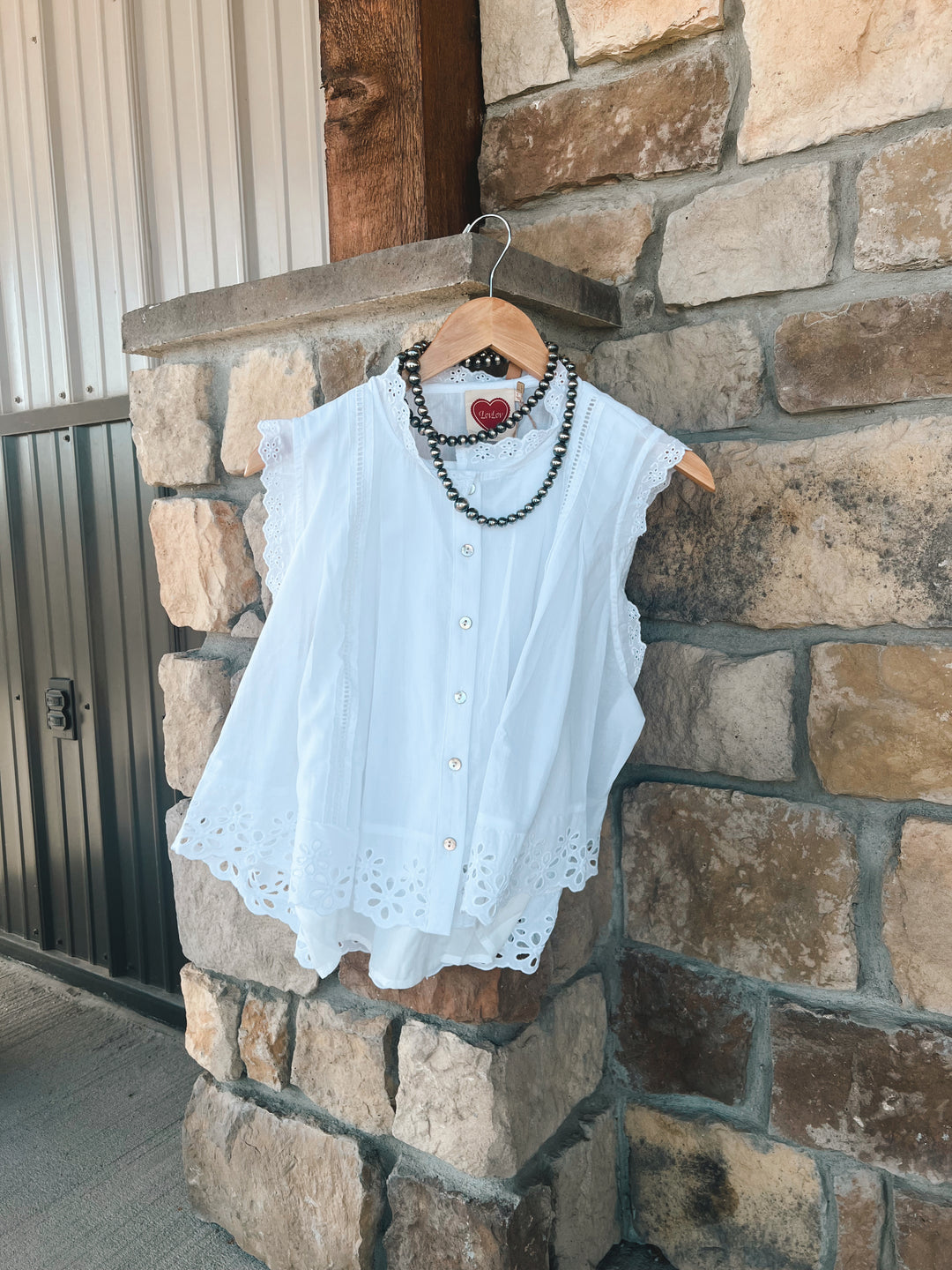 Cottage Grace Eyelet Tank