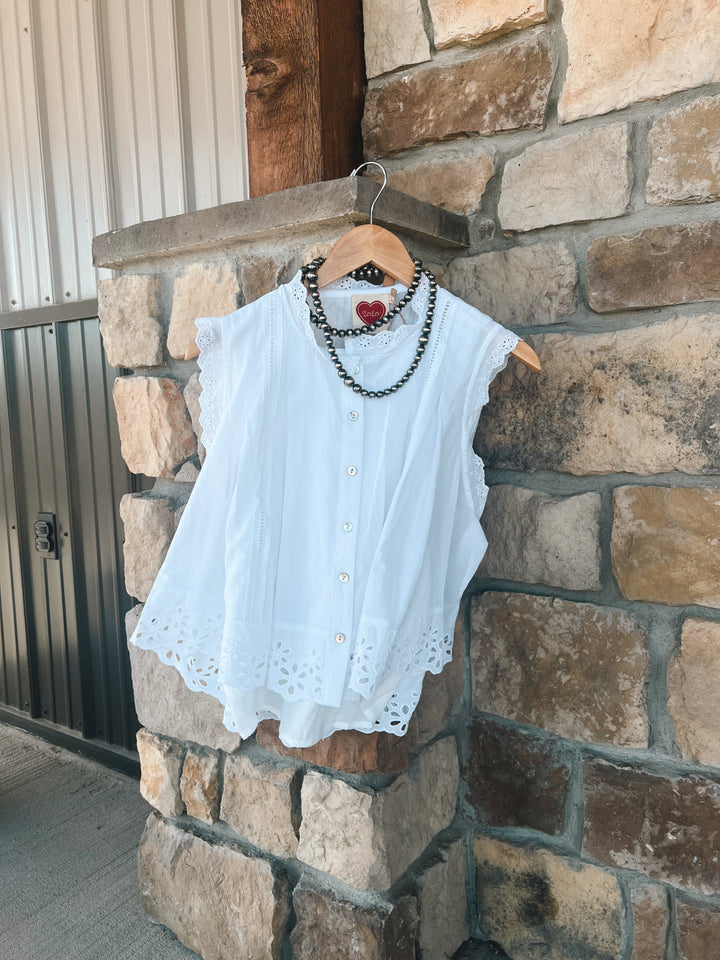 Cottage Grace Eyelet Tank