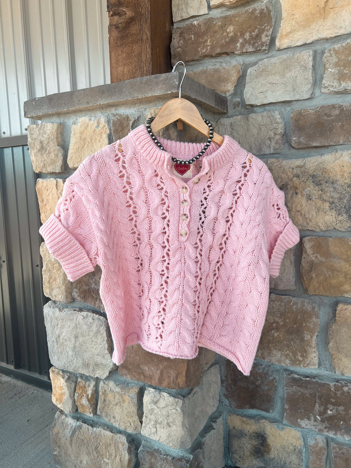 The Claire Sweater Top-Pink