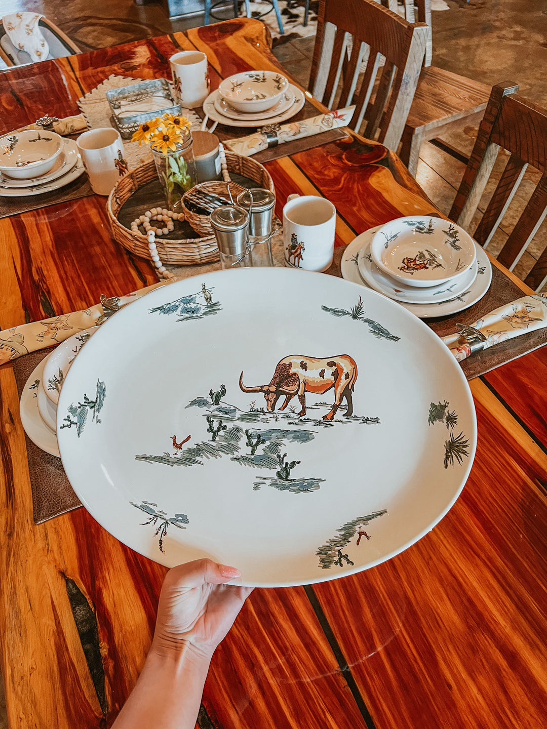Ranch Life in Color Serving Platter