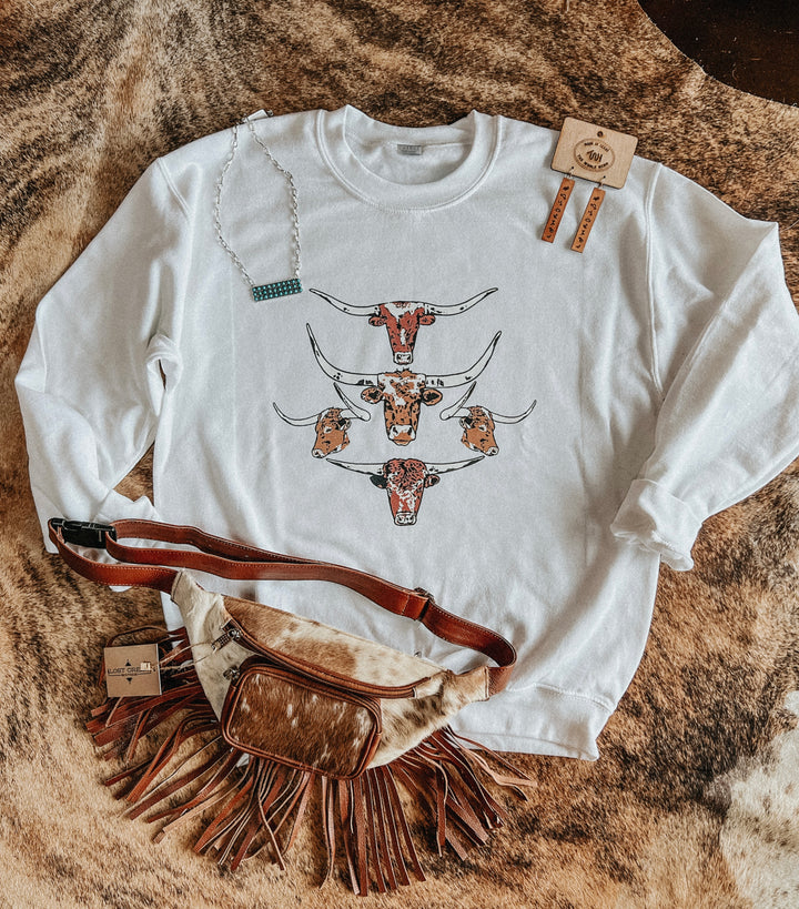Longhorn Collage Crewneck