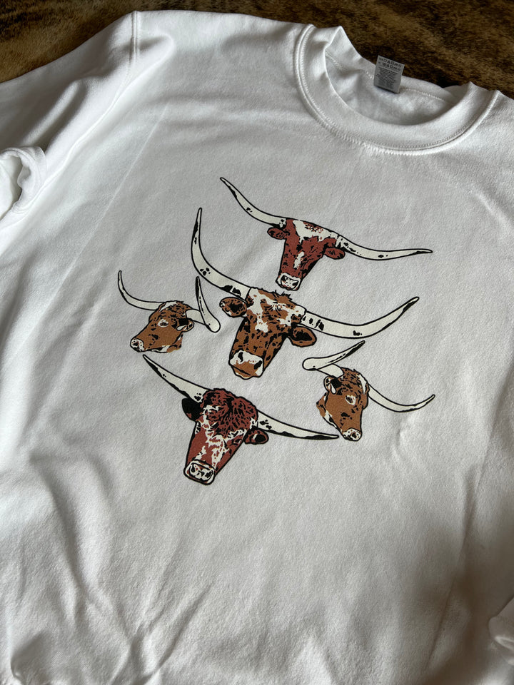 Longhorn Collage Crewneck