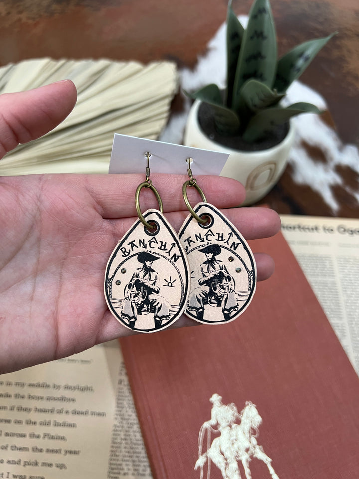 Ranchin’ Leather XOXO Earrings
