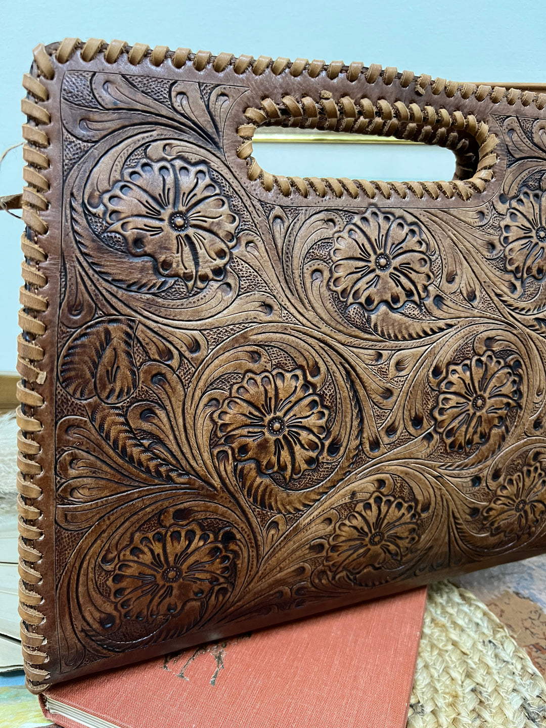 The Reid Tooled Leather Bag
