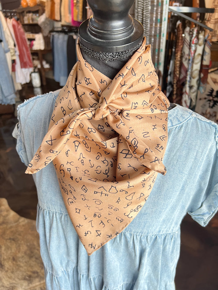 Tan Branded Wild Rag